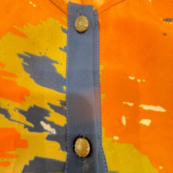 Harper Soul Revival Blue & Orange Summer Dress Size Small - Picture 15 of 15